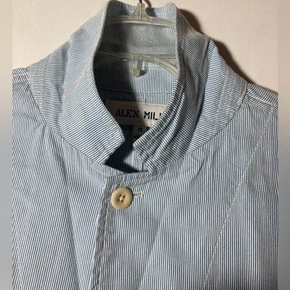 Alex Mill Men’s Striped Lightweight Jacket Button Closure 3 Pockets Sz Medium - Picture 9 of 15